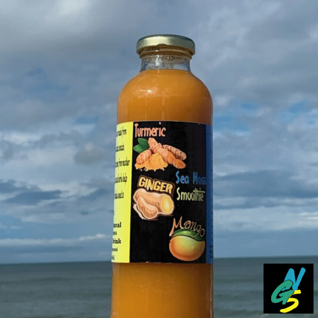 NG5: TUMERIC GINGER MANGO SEAMOSS SMOOTHIE (6 pack/ $9.50 per bottle)