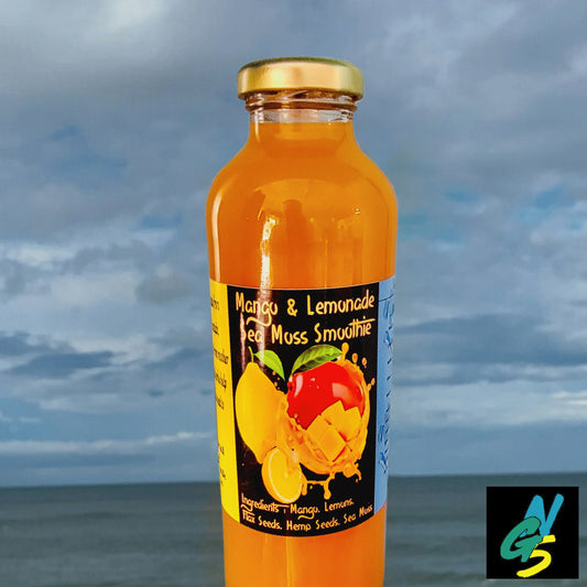 NG5: MANGO AND LEMONADE SEAMOSS SMOOTHIE (6 pack/ $9.50 per bottle)