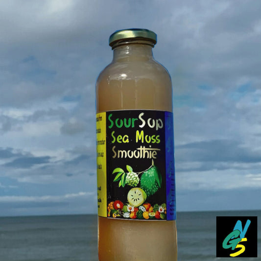 NG5: SOURSOP SEAMOSS SMOOTHIE (6 pack/ $9.50 per bottle)